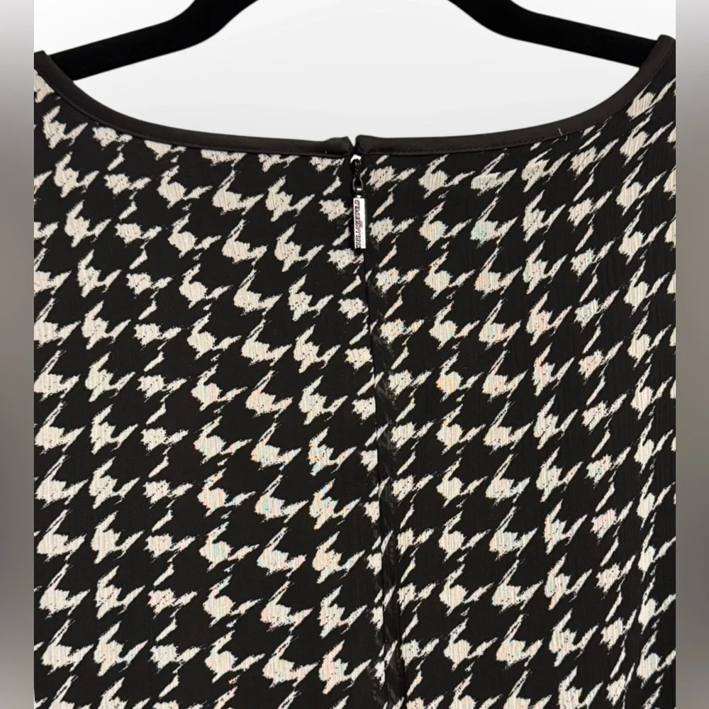 KARL LAGERFELD PARIS Houndstooth Belted Fit & Flare Dress, Size 14 - Picture 13 of 16